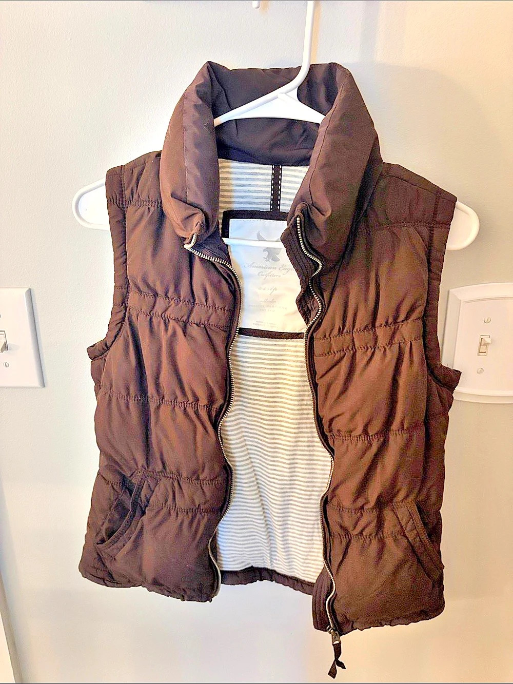 American Eagle Outfitters Puffer Vest in Brown